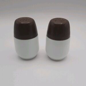 Vtg Gemco Salt & Pepper Shaker Set Brown MCM